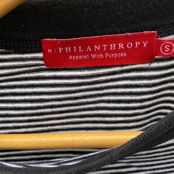 Philanthropy striped t shirt . - Picture 3 of 4